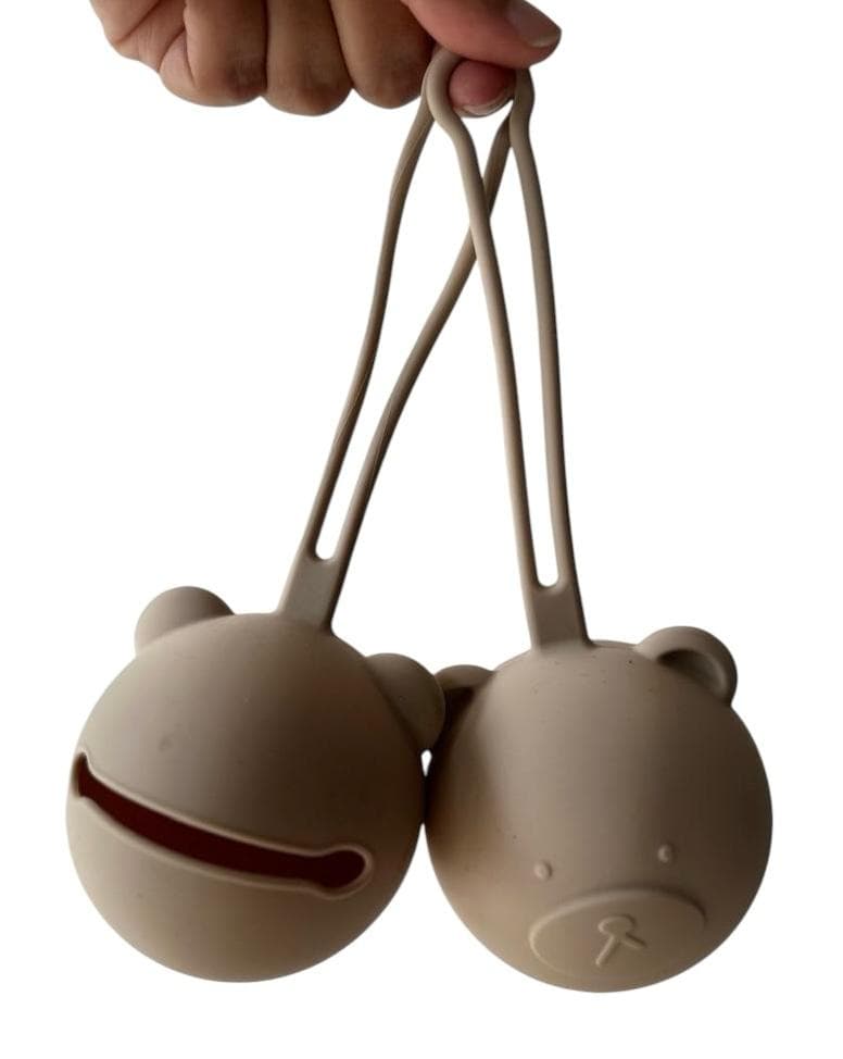 Guardachupetes - Oso - AVENA CLARO — portachupete personalizado Mimikids