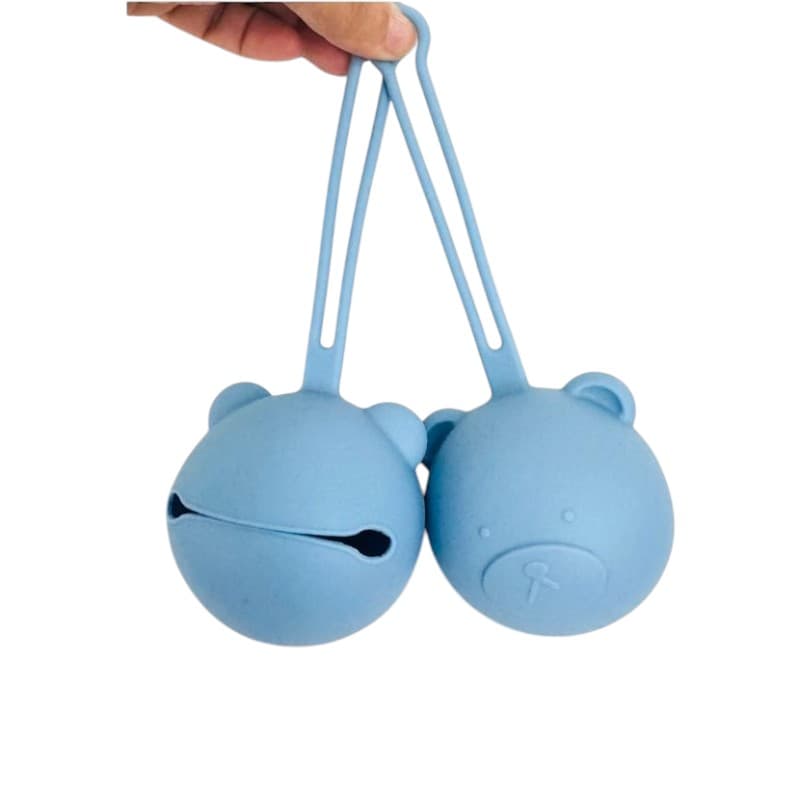 Guardachupetes - Oso - AZUL SECO — portachupete personalizado Mimikids