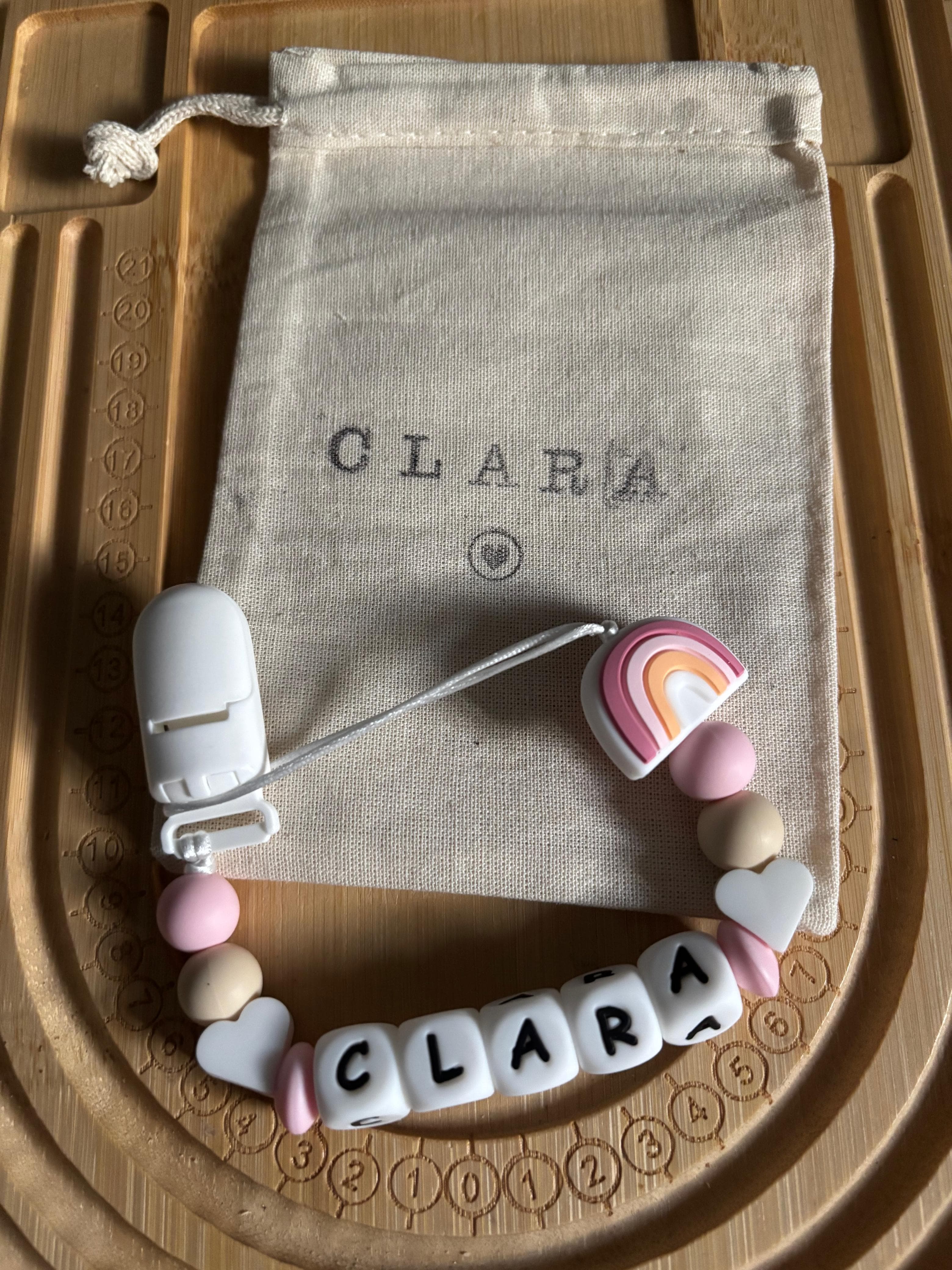 Portachupete · Letras Blancas — portachupete personalizado Mimikids